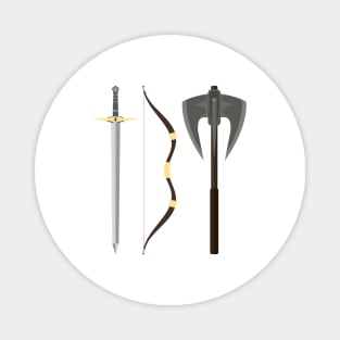 You have my sword and my bow and my axe - White - Fantasy Magnet